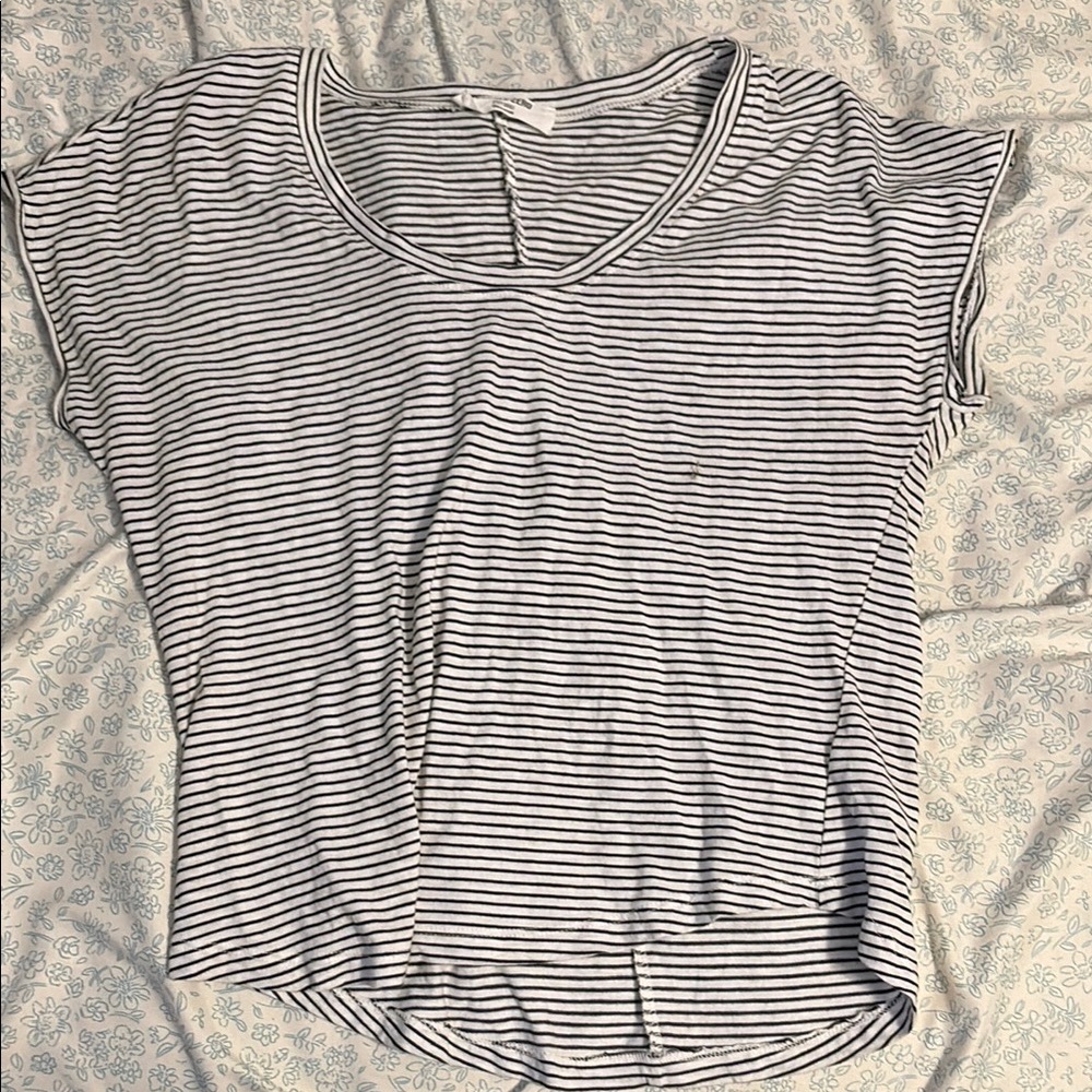 Striped Black and White Women's Top
